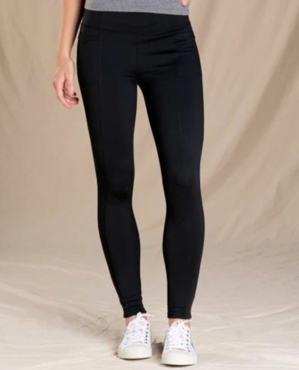 Toad&Co Timehop Light Tight Ankle Leggings Womens Small Black Side Pocket NWT